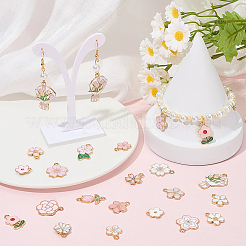 80шт 20 стиля светлые позолоченные подвески из сплава с эмалью&nbsp;ENAM-SC0005-95