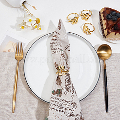 Кольца для салфеток из сплава с рождественской тематикой&nbsp;AJEW-WH20020-134B-G