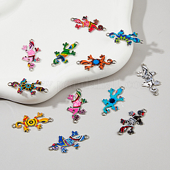 48 шт. 12-цветные подвески-соединители из сплава с УФ-печатью&nbsp;FIND-HY0003-03