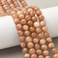 Круглые нити из натуральных бусин из нескольких лунных камней G-I176-09-8mm-01