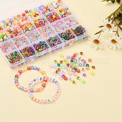 1200шт 4 стиля прозрачные акриловые бусины&nbsp;TACR-YW0001-25