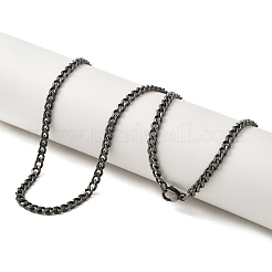Ретро 304 нержавеющая сталь кубинские звенья цепи ожерелья&nbsp;NJEW-L173-027AS-03