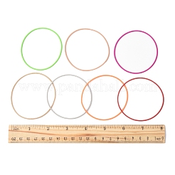 28шт 7 цвета железные пружинные цепи растягивающиеся браслеты BJEW-FS0001-09