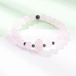 Эластичный браслет из натуральных смешанных драгоценных камней для женщин BJEW-A145-01