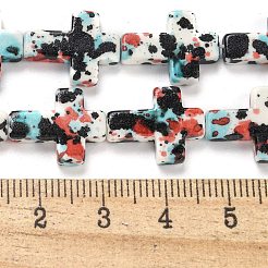 Backfarbe synthetische türkise Perlenstränge&nbsp;G-H060-01G