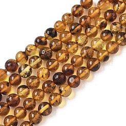 Янтарные шарики нити G-L095-B01-5mm-04