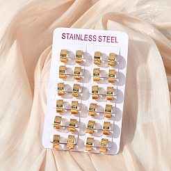 Серьги-кольца из нержавеющей стали 304 с эффектом полировки EJEW-M001-39G