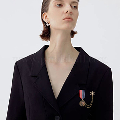 2 шт. 2 подвески-булавки для лацкана с изображением орла и листьев в стиле французской республики с предохранительными цепями&nbsp;JEWB-FH0001-18