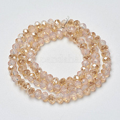 Стеклянные бусины с гальваническим покрытием &nbsp;EGLA-A034-J4mm-K01