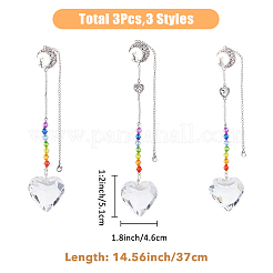 Стекло подвесные украшения HJEW-FH00032