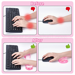 2 шт. 2 стильных силиконовых подставки под запястья для мыши и коврик для клавиатуры&nbsp;AJEW-NB0008-30B