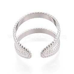 Регулируемые манжеты из нержавеющей стали 304 для женщин&nbsp;RJEW-N052-25P