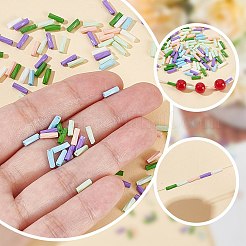 70 г двухцветные непрозрачные стеклянные бусины-скрутки&nbsp;GLAA-PH0003-70