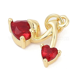 Breloques en laiton zircon cubique transparent&nbsp;KK-G522-40G-03