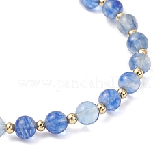 Браслеты из синтетических косточек арбуза и круглых стеклянных бусин для мужчин и женщин&nbsp;BJEW-JB12386-02