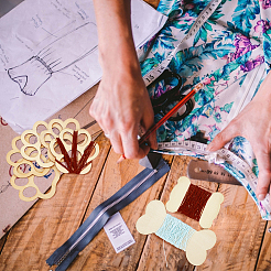 36 шт. 6 стильные бобины из древесной нити WOOD-FG0001-26