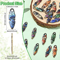 24шт 12 цвета подвески из цинкового сплава&nbsp;FIND-CJ0005-14