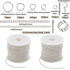 DIY-Kits zur Herstellung von Panzerketten aus Messing für Halsketten/Armbänder&nbsp;DIY-SP0003-08S