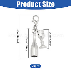 Décorations de pendentif en alliage 20pcs&nbsp;HJEW-PH02484