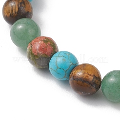 Эластичные браслеты из натуральных и синтетических драгоценных камней для женщин&nbsp;BJEW-JB13270