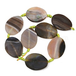 Натуральные полосатые агатовые бусы&nbsp;G-P605-L02-01A