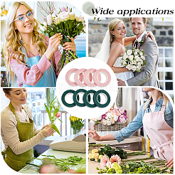 8 рулон двухцветной бумажной флористической ленты для обмотки стебля букета&nbsp;AJEW-CN0005-47