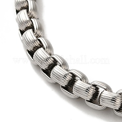 Bracciali a catena a maglie quadrate in acciaio inossidabile chirurgico 316 anti-ossidazione&nbsp;BJEW-Q349-01P
