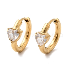 Серьги-кольца в форме сердца из нержавеющей стали 304&nbsp;EJEW-H172-03G