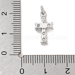 Colgantes de circonita cúbica transparente de latón chapado en rack&nbsp;X-KK-M293-13P