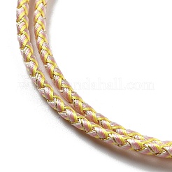 Geflochtene Halsketten aus Polyesterkordel&nbsp;MAK-L043-03G-30