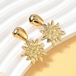 Серьги-гвоздики в форме цветка из нержавеющей стали 304&nbsp;EJEW-C142-03G