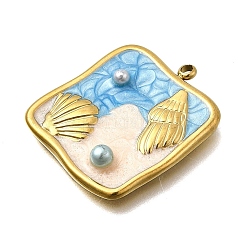 Подвески из нержавеющей стали 304 с эмалью STAS-Z163-19G-02