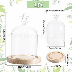 1 couvercle de dôme en verre&nbsp;AJEW-SC0002-61E