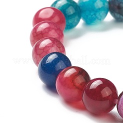 天然石瑪瑙ビーズストレッチブレスレット  ラウンド  ビーズ：8~8.5mm  内径：2-1/8インチ（5.5cm）&nbsp;BJEW-A117-C-05