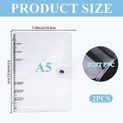 Couverture de cahier à feuilles mobiles en pvc&nbsp;AJEW-CP0011-70A