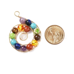 Большие подвески из натурального и синтетического смешанного драгоценного камня PALLOY-JF01475