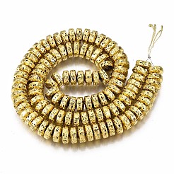 Гальванические бусины из натуральной лавы G-T114-67G