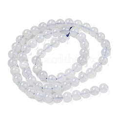 Природные голубые халцедон бисер пряди G-K310-C12-6mm-A