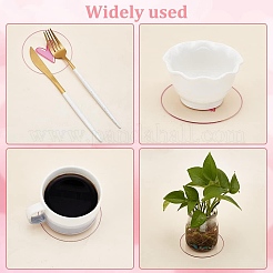 6шт прозрачные акриловые коврики для чашек&nbsp;AJEW-FG0002-10B