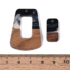 16 Stück 8 Stile Anhänger aus undurchsichtigem Harz und Walnussholz&nbsp;RESI-N053-01