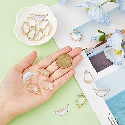 16 шт. 4 стиля стеклянных соединительных подвесок&nbsp;GLAA-HY0001-10