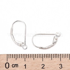 925スターリングシルバーフレンチフックピアスのパーツ  銀  16x10x2mm  穴：1mm&nbsp;X-STER-M017-01S