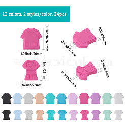 24шт 24 стиля пищевых экологически чистых силиконовых бусин SIL-CA0002-61