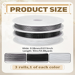 3 рулон 3 цветов нитки для бижутерии своими руками фурнитура цветная проволока в виде хвоста тигра TWIR-LP0001-06B