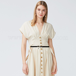 Ремни-цепочки из искусственной кожи с бантом из сплава для женщин&nbsp;AJEW-WH20019-67G-01