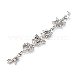 Латунные микропаве прозрачные подвески с фианитом KK-D101-01C-P