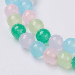 Natürliche weiße Jade perlen Stränge&nbsp;G-G756-01-4mm