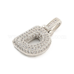 Латунные микропаве прозрачные подвески с фианитом&nbsp;KK-B099-01P-D