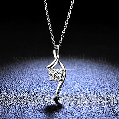 Ожерелья с подвеской в виде ромба из стерлингового серебра 925 пробы с муассанитом&nbsp;FS-WG2A2ED-01