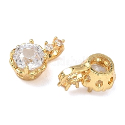 Латунные микро проложить кубического циркония раз за застежками KK-H526-14G-08
